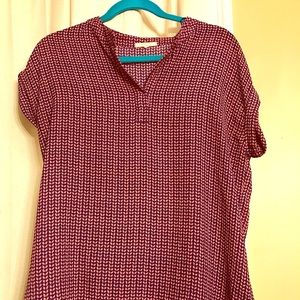 Pleione blouse in pink and navy blue